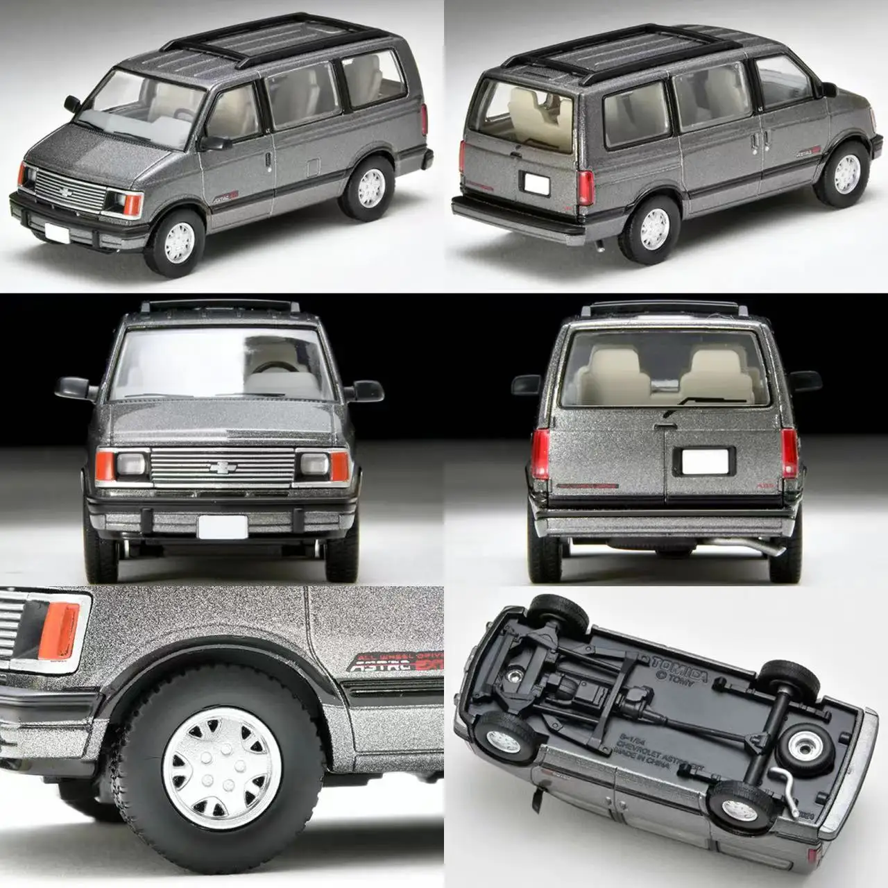 TAKARA TOMY TOMICA TLV LV-LV-N325a Chevrolet Astro LT AWD Gray 94 year alloy roller miniature model, adult decoration, boy toy,