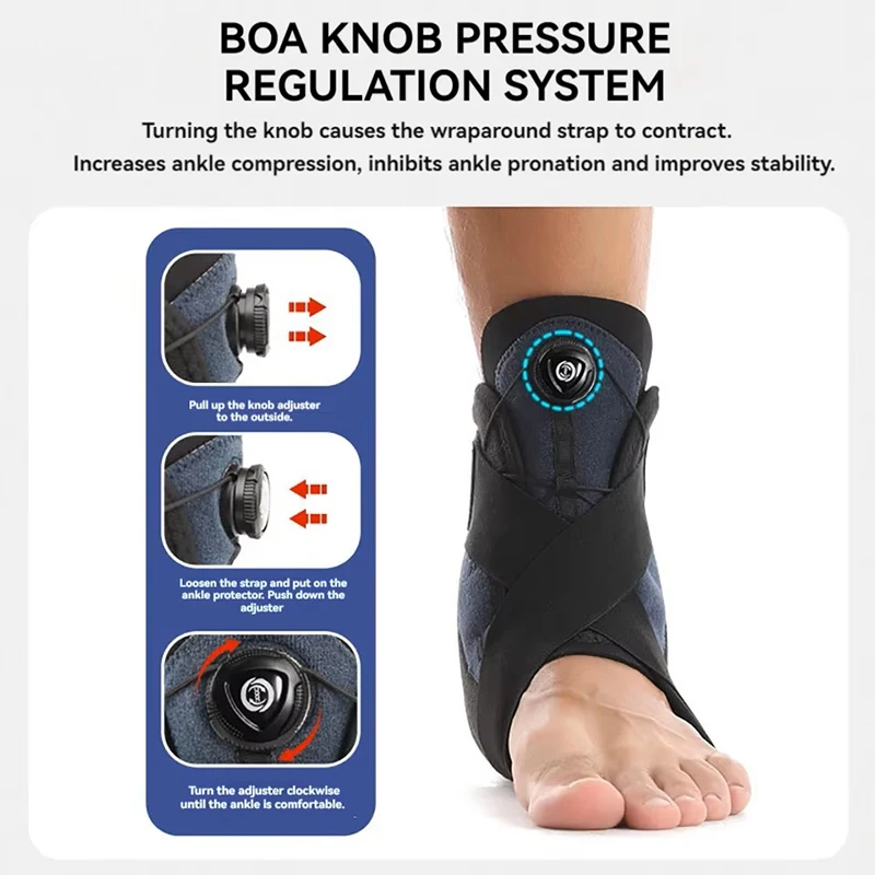 1Pc Sport Ankle Protectors Sprain Recovery Joint Protectors Pressurized Support Fixed Rehabilitation Men Women Unisex
