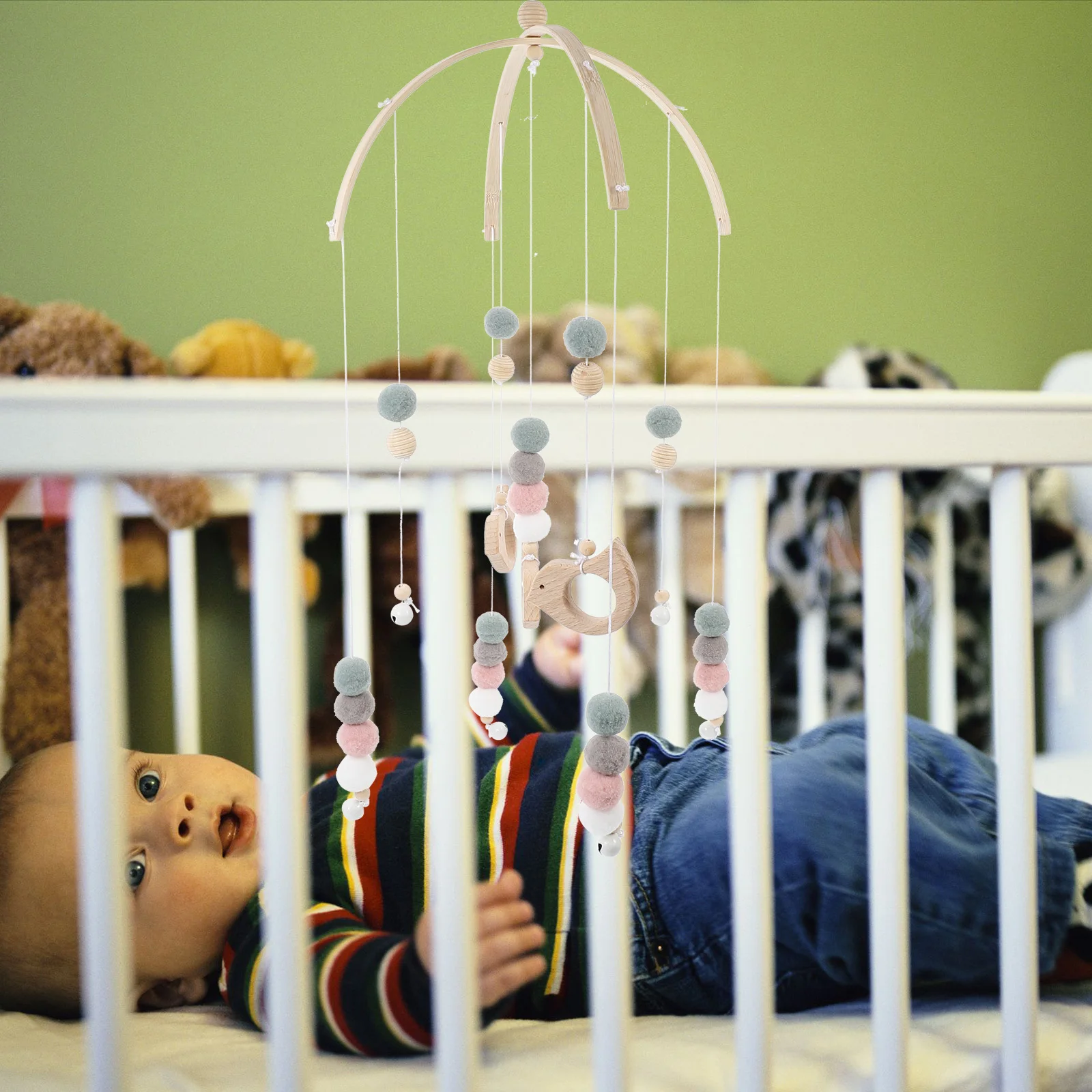 

Hanging Decor For Nursery Kids Room Baby Shower Gift Wood Baby Crib Mobile Ceiling Crib Mobile Bird Pendant