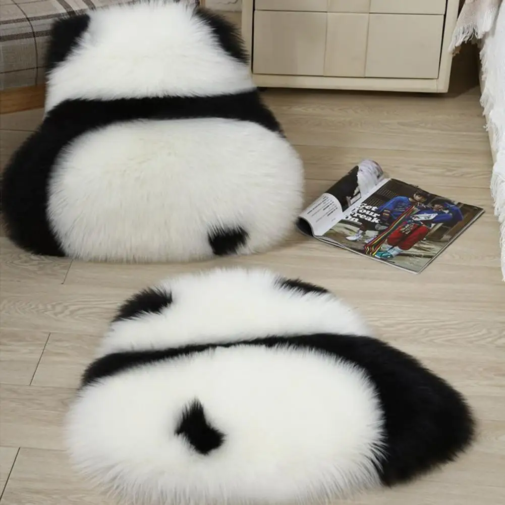 Panda Toy Soft Touch Panda Pillow Stuffed Toy Washable Non-fading Adorable Chair Seat Cushion Cute Sofa Decor for Kids Adults