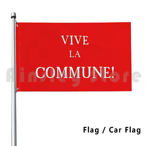 Flag Of The Paris Commune Flag Car Flag Funny Socialism Paris 1871 Proudhon Anarchist Marxism