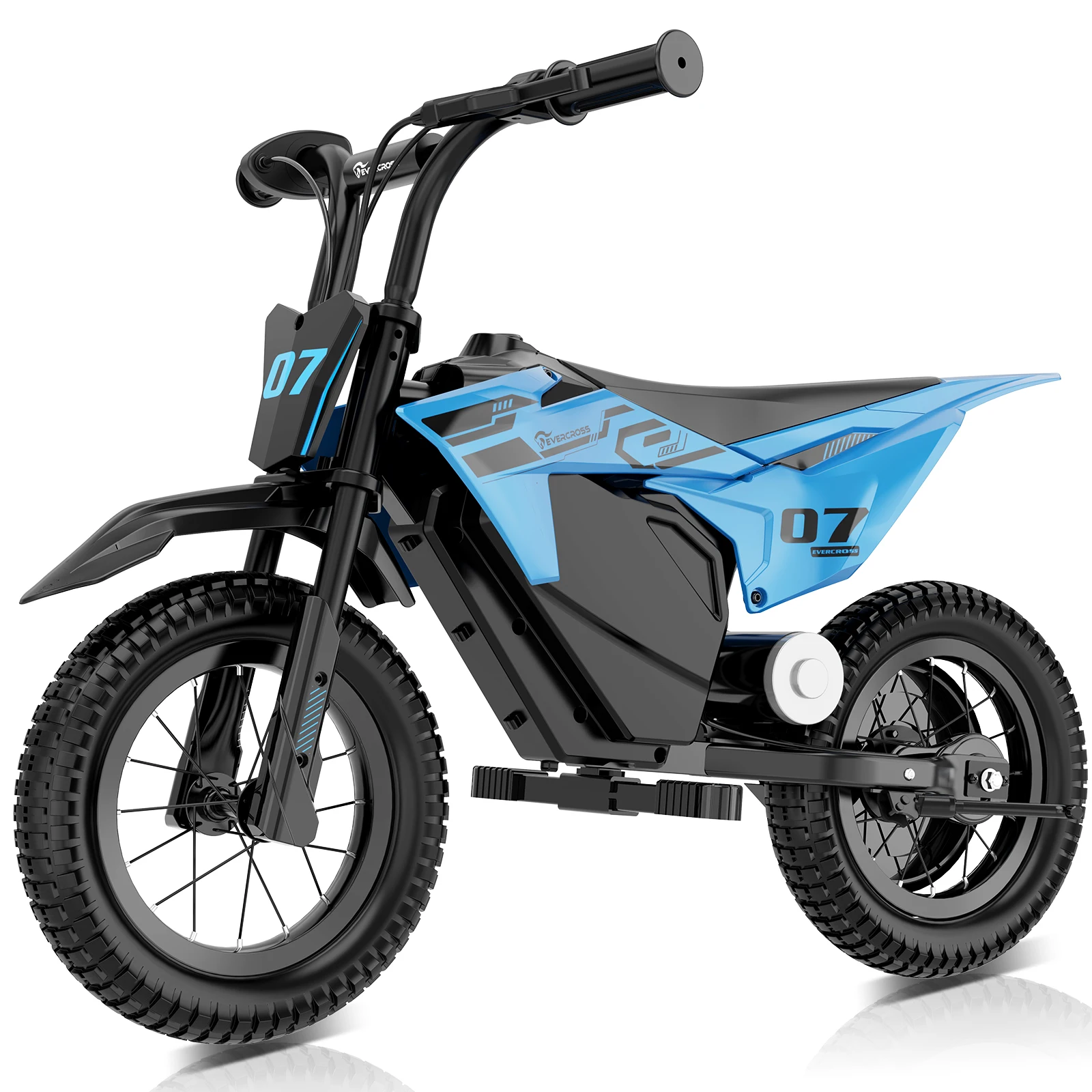 EVERCROSS TECH EV13M - elektrische kindermotorfiets 150W - 2 snelheden (8/16 km/u) - 12 km actieradius - 12 " off-road banden - voor