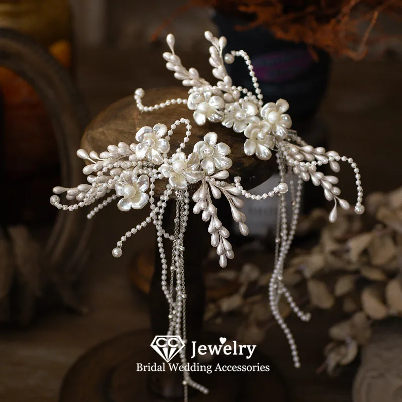 CC Bridal Hairgrips Wedding Accessories Women Hairwear Engagement Hair Ornaments 100% Handmade Imitation Pearl Hairpins  QS201