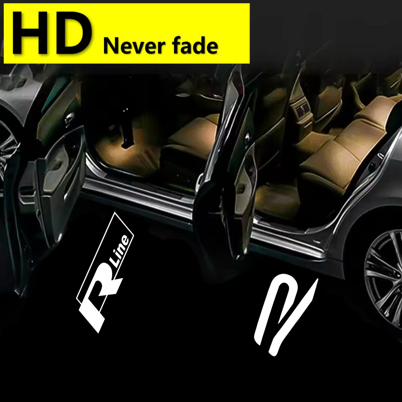 HD For VW Passat CC B6 B7 B8 B9 Touareg Golf 5 6 7 Jetta MK6 MK7 GTI R line GTI LED Car Door Projector Welcome Light Accessories - view 5
