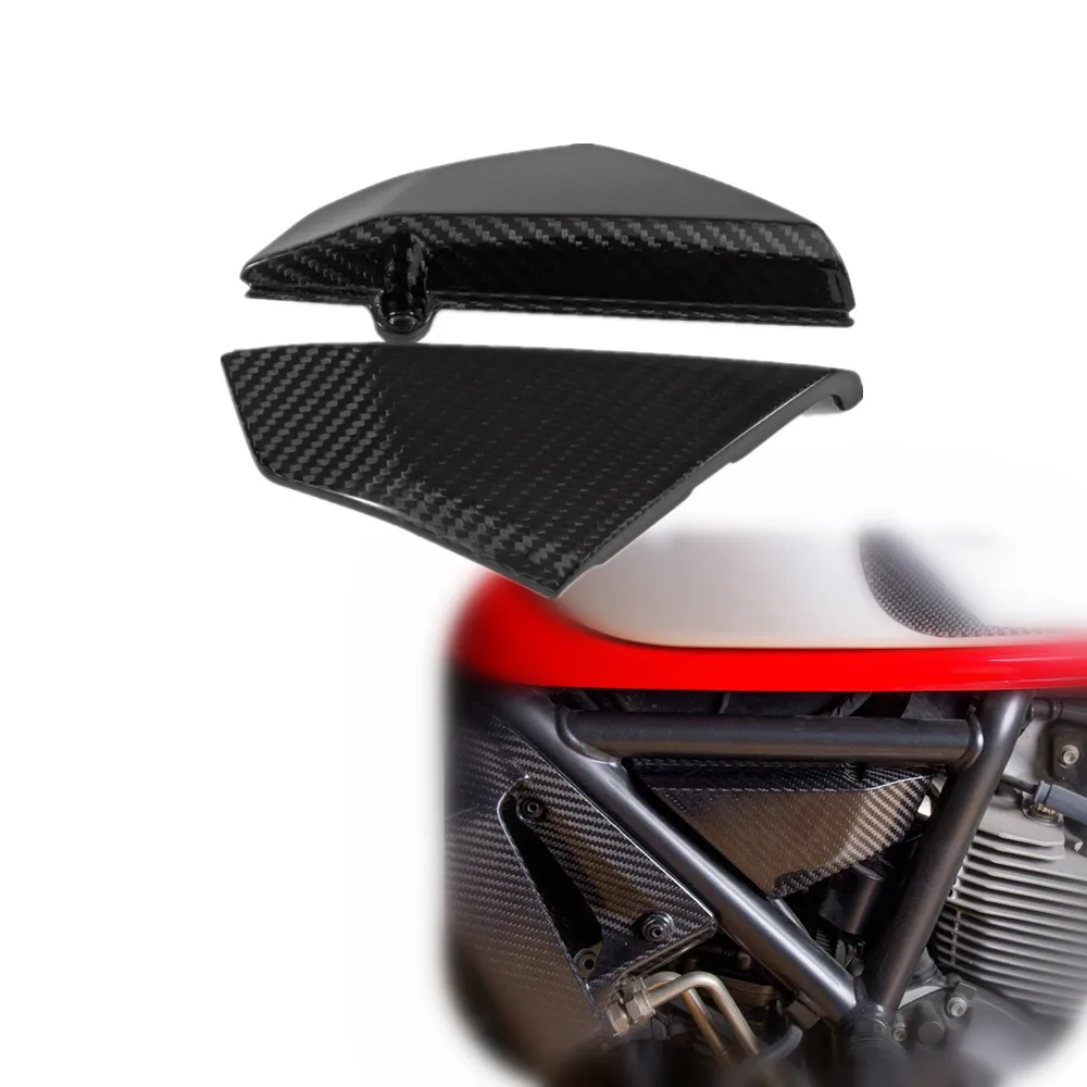 

Cafe Racer 100% Real Carbon Fiber Motorcycle Side Panels Small Side Covers Fairing For Ducati Scrambler