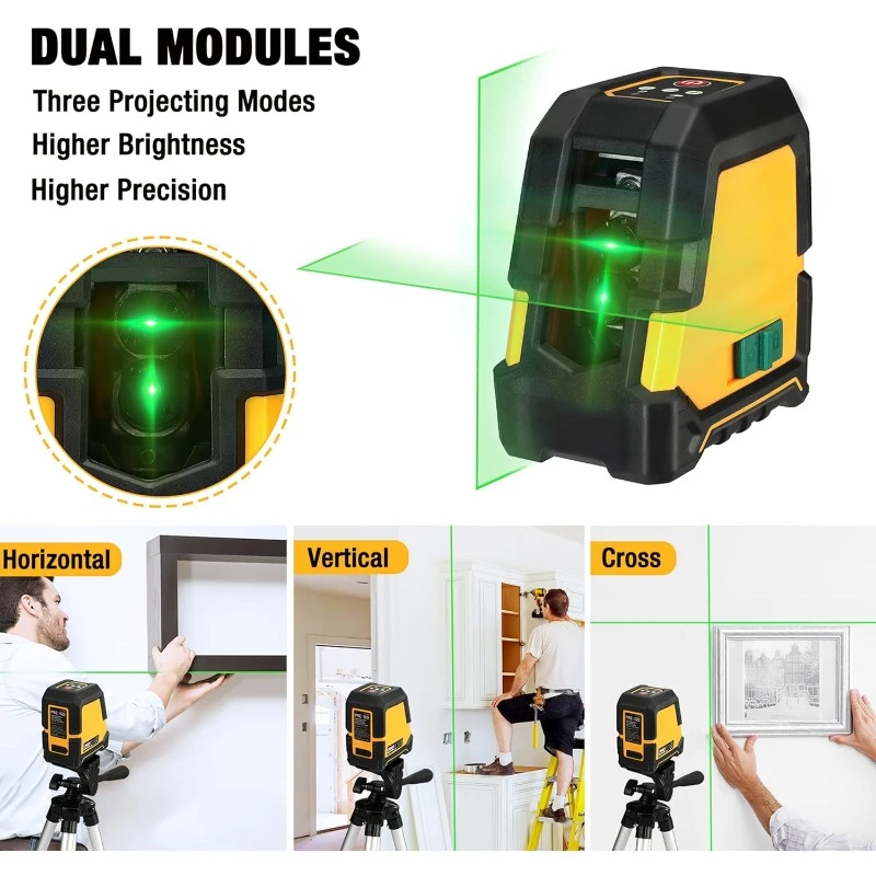 2025  Laser Level Self Leveling   loor Tile, Home Renovation with Magnetic Pivoting Base, Target Plate & Portable Bag