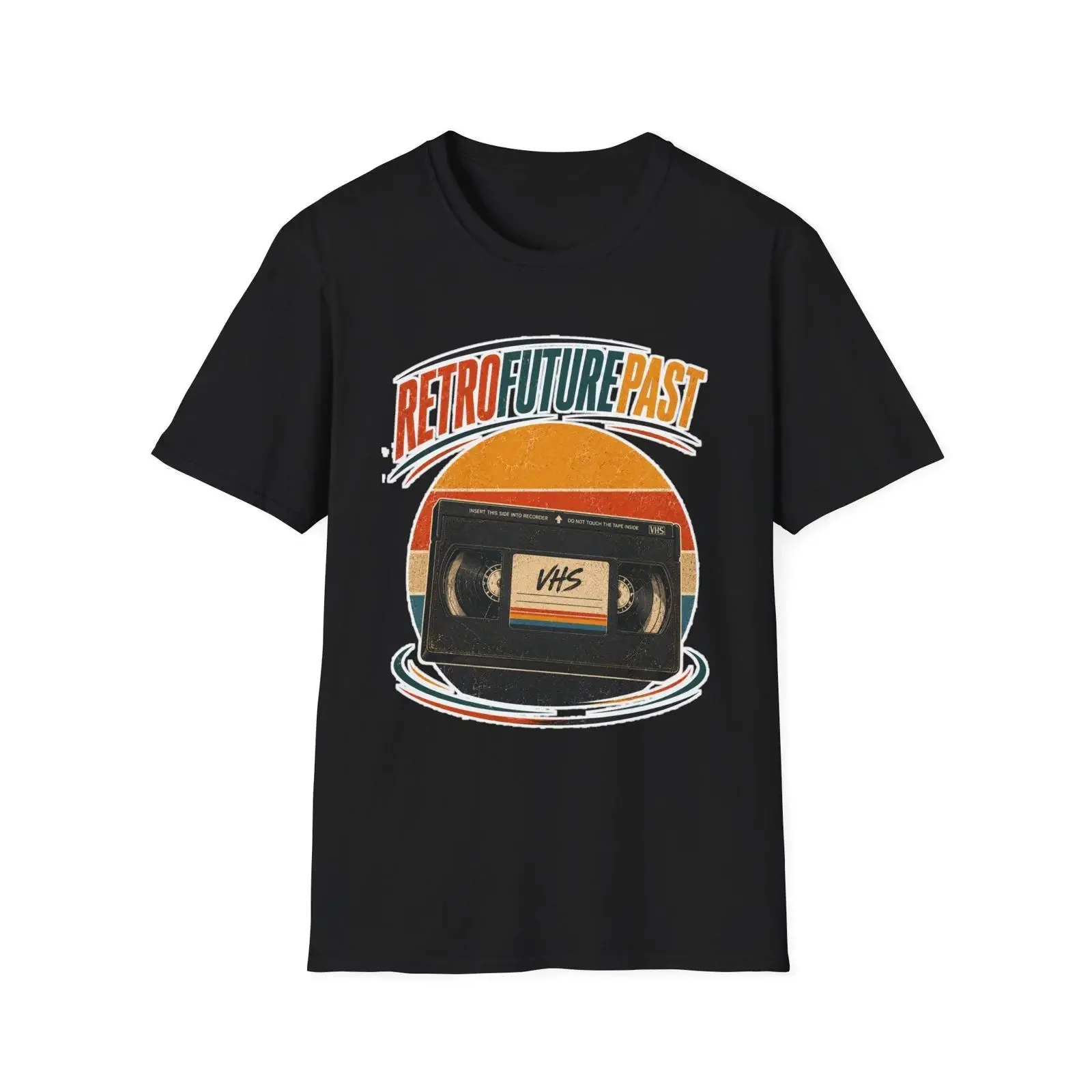 Retro Future Past VHS T Shirt vintage Washed graphic designer clothes Breathable Comfortable Versatile Casual Stretched Soft