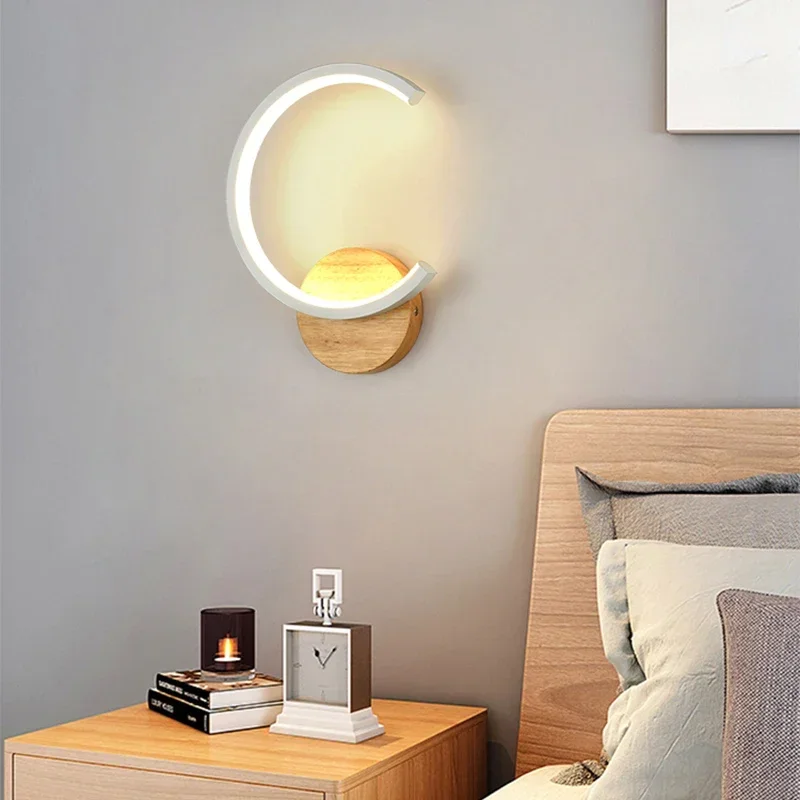 

Modern LED Wall Lamp Moon Planet Shape Wall Sconce Living Room Bedroom Aisle Study Bedside Creative Home Decor Lighting Fixtures