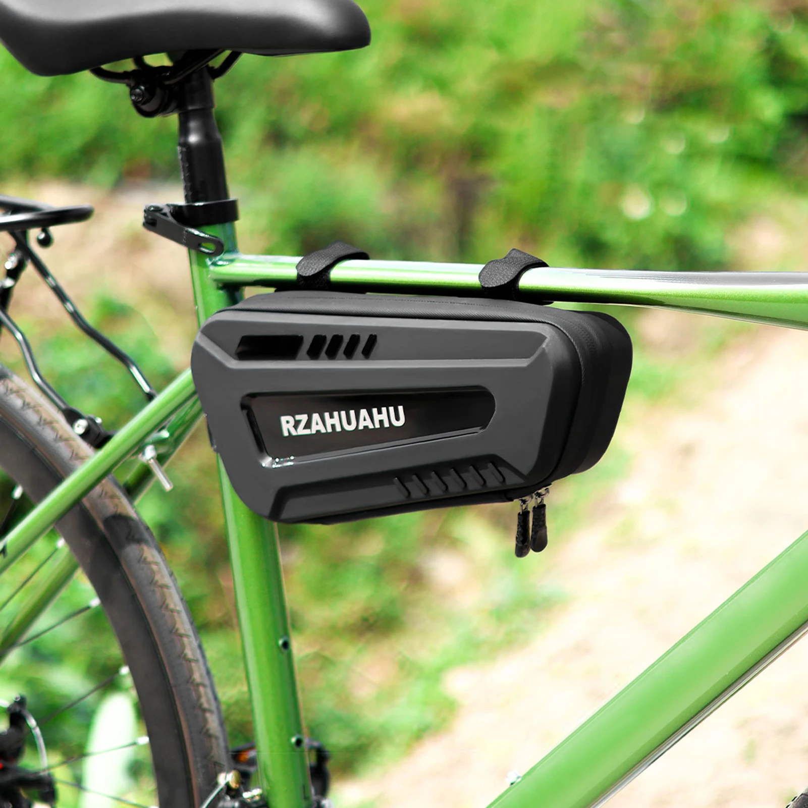 

Треугольная сумка на раму велосипеда, жесткая внешняя сумка для езды на горной езды с верхней трубкой и трехточечной фиксацией. Сумка на велосипедной треугольной раме.