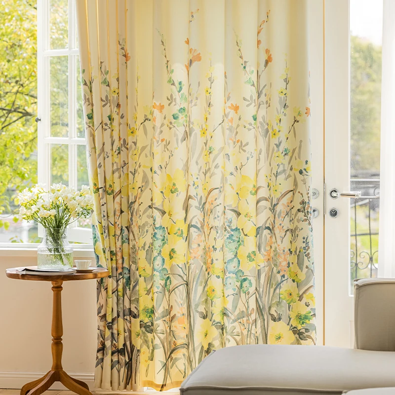 

Modern Printed Flower Curtains For Living Room Window Drapes For Bedroom Treatments Blinds Panel Tende Kitchen Door Cortinas