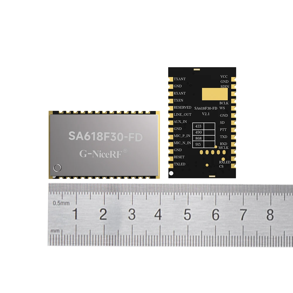 

2PCS SA618F30-FD 1W 3-4KM Long Range 410~490MHz full-duplex wireless transmission module