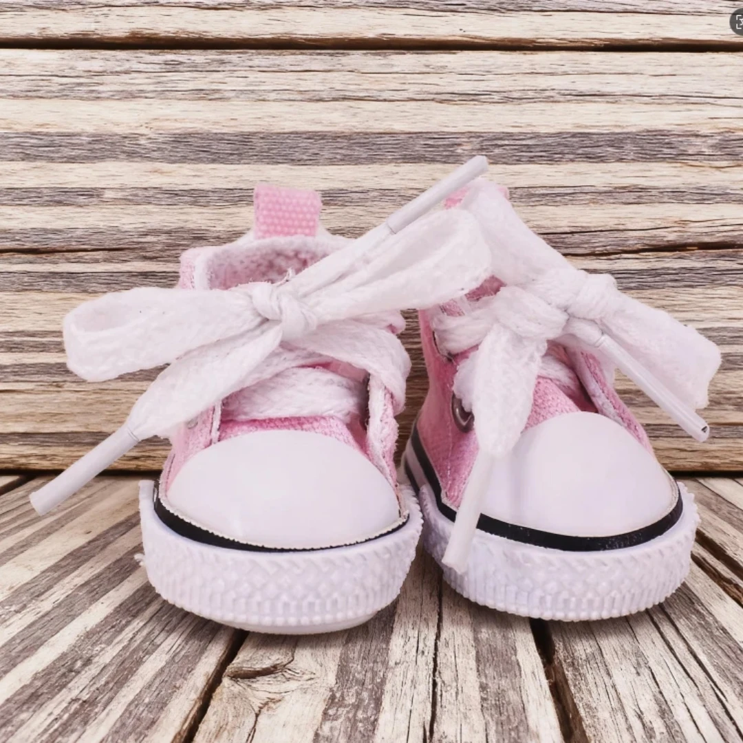 

Для пеленания игрушек Labubu 17 см, однотонные парусиновые туфли на шнуровке, милая кукла, парусиновая обувь, красочные мини-кроссовки для куклы