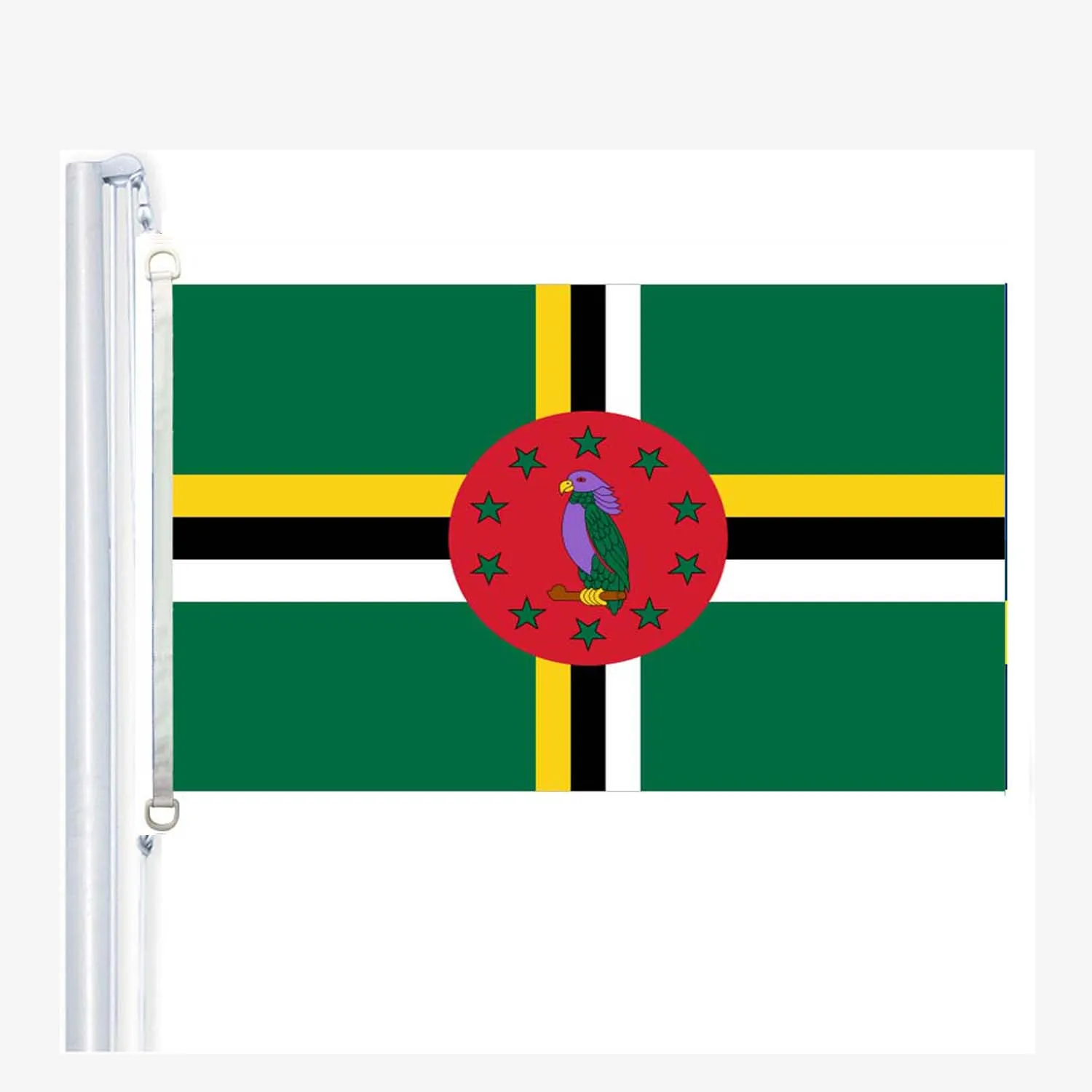 

Dominica flag flag,90*150CM ,100% polyester, banner,Digital Printing