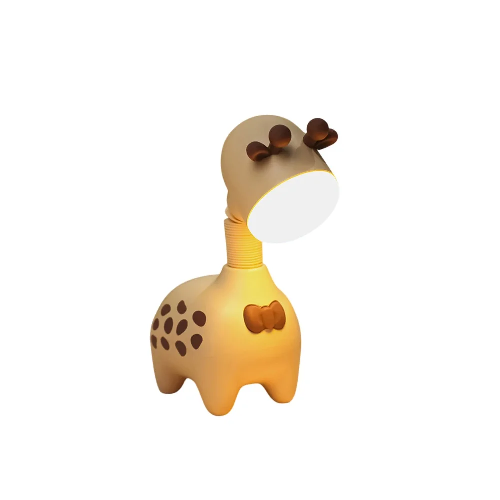 Interesting Giraffe Creative LED Eye Protection Night Light Retractable Curved Desktop Bedside Small Ornaments Reading Book Lamp