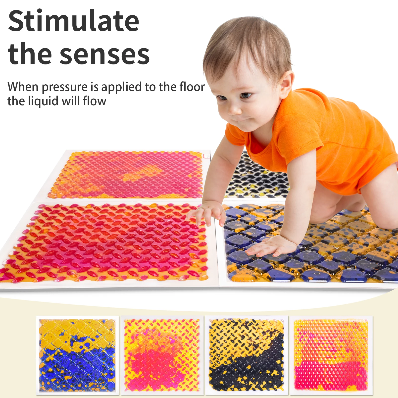 Piastrelle per pavimenti sensoriali creative facili da pulire Piastrelle per pannelli sensoriali per bambini in età prescolare sensoriale per aree sensoriali