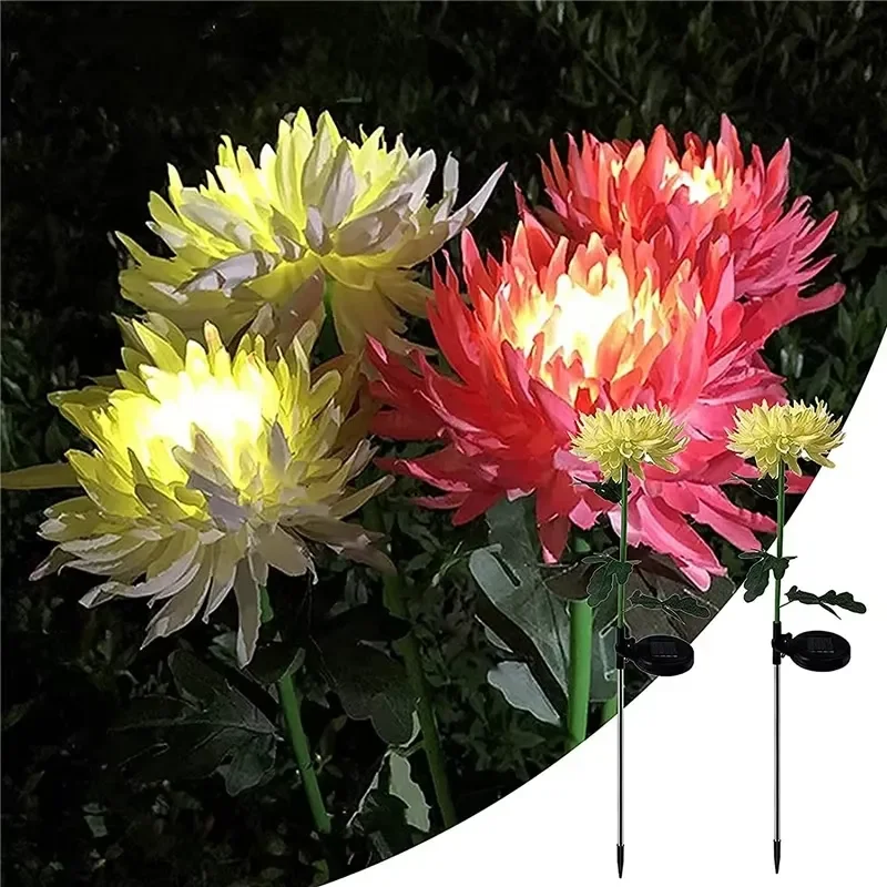 for IP65 Waterproof Solar LED Small Chrysanthemum Shape Induction Control Garden Channel Decoration