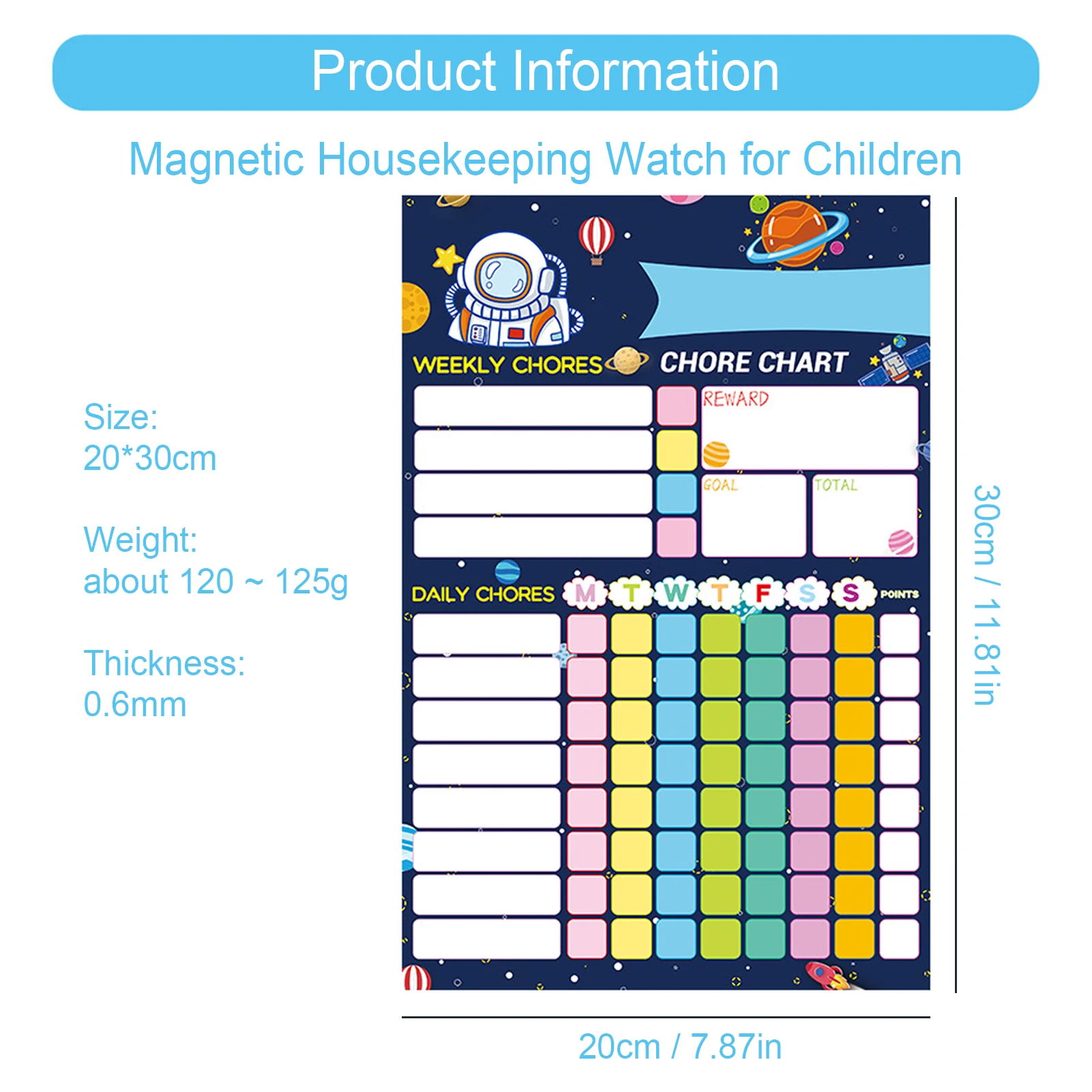 Magnetic Chore Chart Weekly Visual Schedule For Kids Dry Erase Behavior Charts With 2 Markers Magnetic Refrigerator Calendar