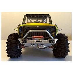 1:8 modello di auto Capo Jkmax Wrangler Off-Road Truck barra paraurti anteriore in lega di alluminio + protezione posteriore Rc Car Option Part