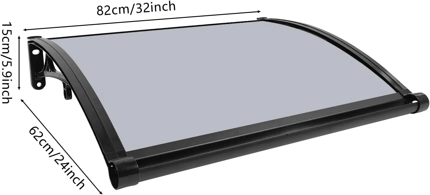 Window Awning Door Canopy, Rain Cover For Doors And Windows Front Door Canopy Overhang Awning With Bracket For Sun Shutter, Uv,