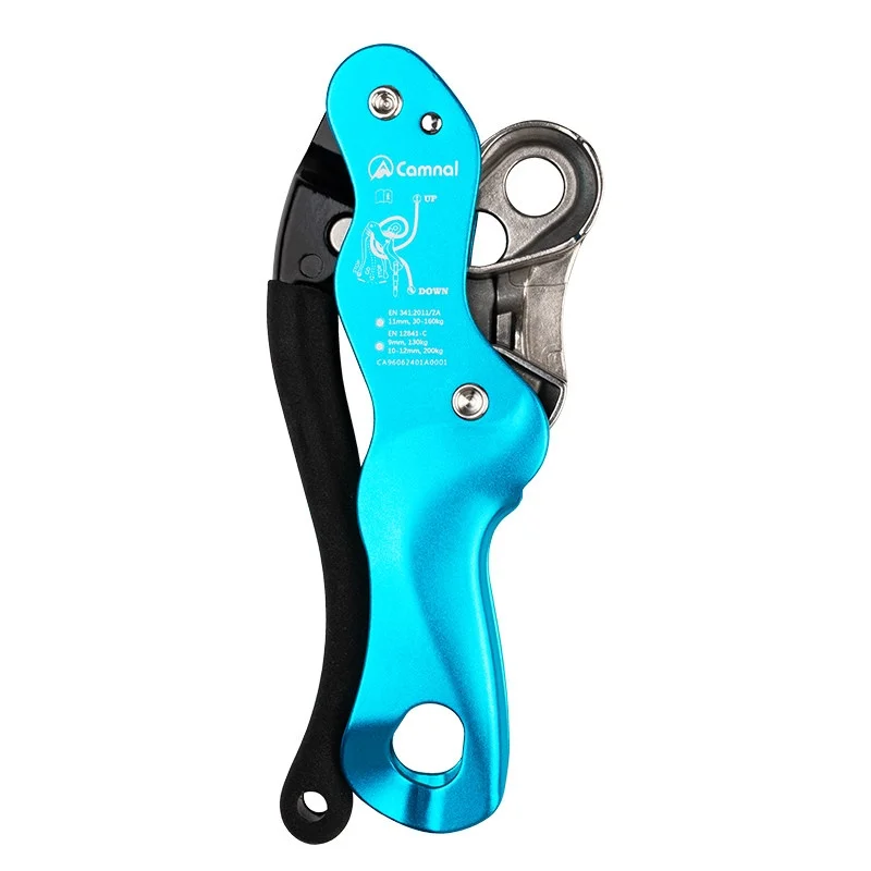 Camnal CA-X9606 Outdoor Mountaineering Rock Climbing STOP Self-Locking Device Canyoning Hand Control Safety Rope Descender 7075
