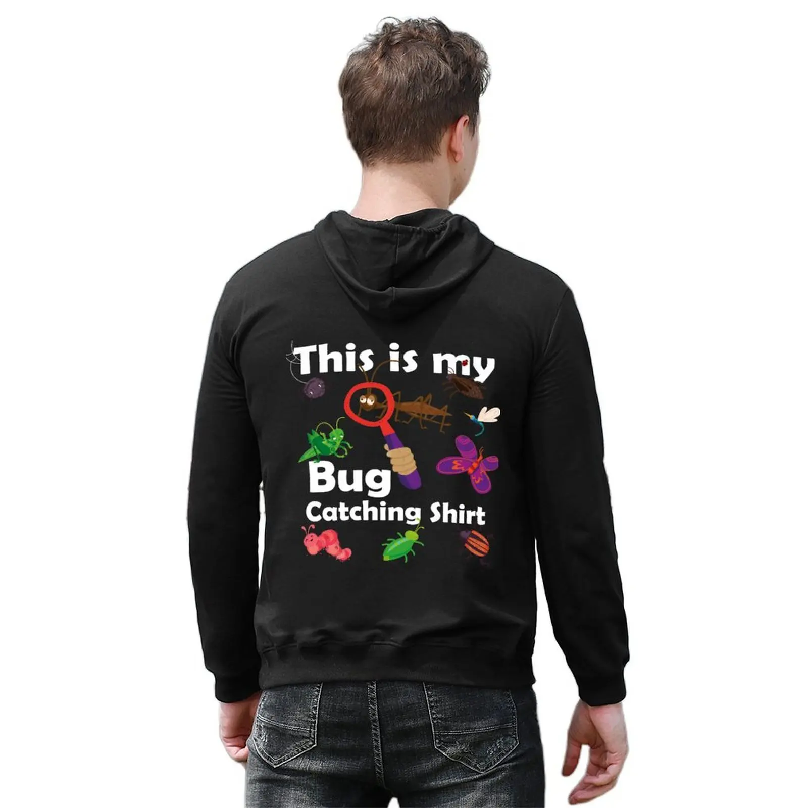قميص This Is My Bug Catching - تصميم حشرة ممتع للأولاد والبنات، ملابس خريفية للرجال، سترة بغطاء للرأس