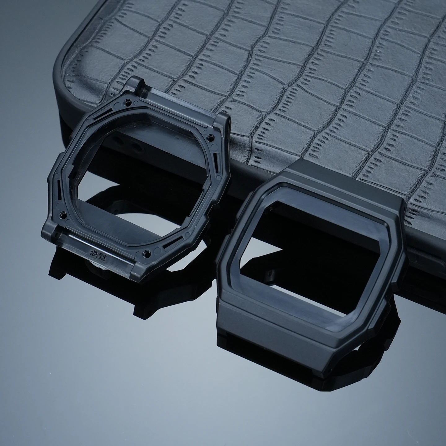 Acessórios de relógio terno modificado + ferramenta para casio f91w F-91W-1 série caso mod kit resina borracha moldura relógio caso preto ouro rosa