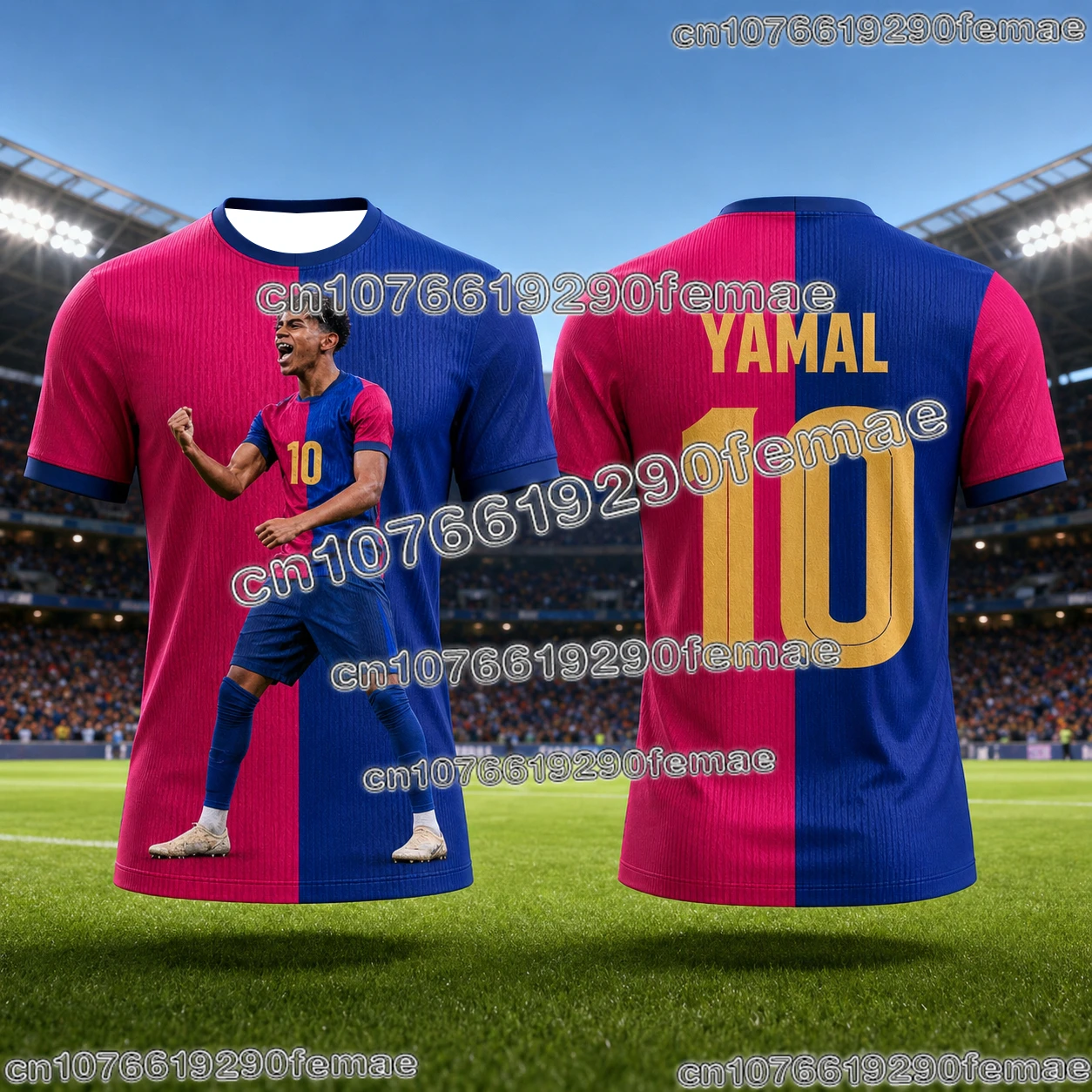 Lamine Yamal Fan Edition Commemorative Football Jersey For Kids Quick Dry Sweat Wicking Soccer T-Shirt For Sports Outdoor Wear