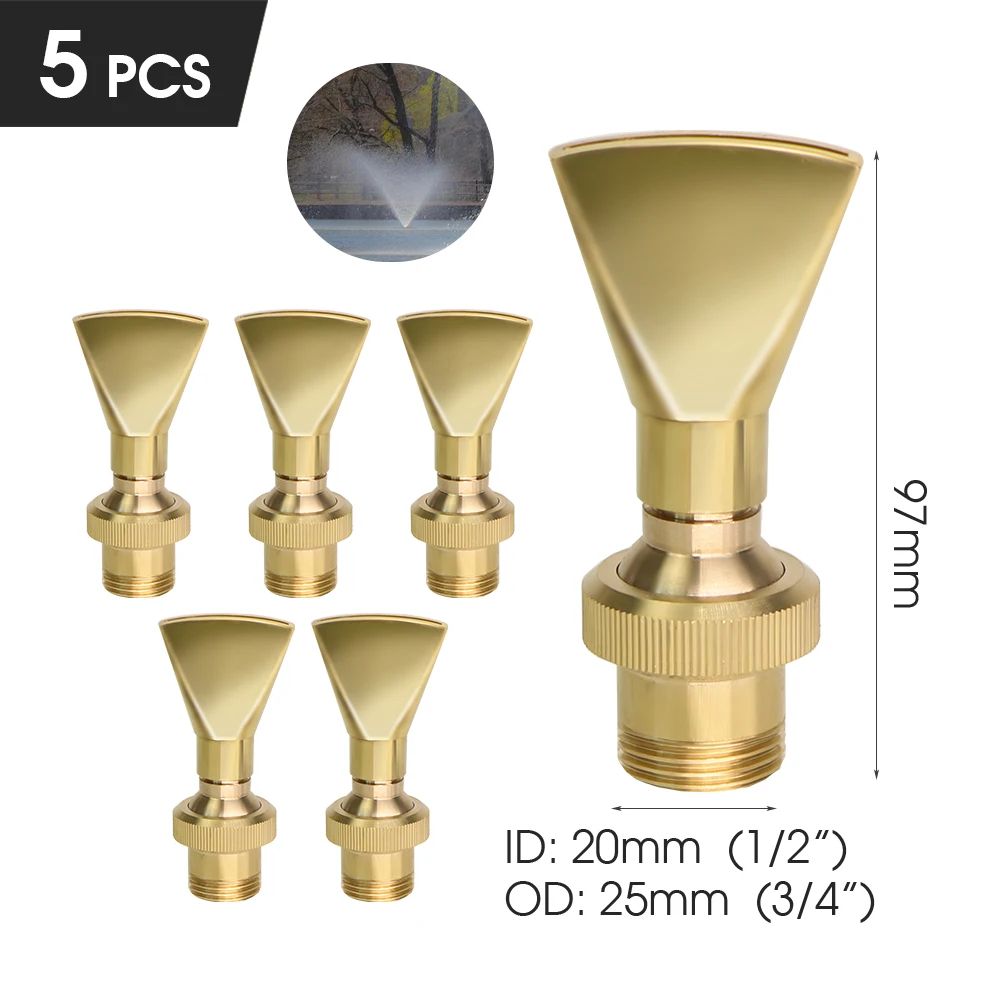 Muciakie 15 Soorten Fonteinsproeiers Messing Sprinklers Tuin Vijver Draaiende Koperen Nozzles Hoofd Voor Outdoor Park Water Ornamenten