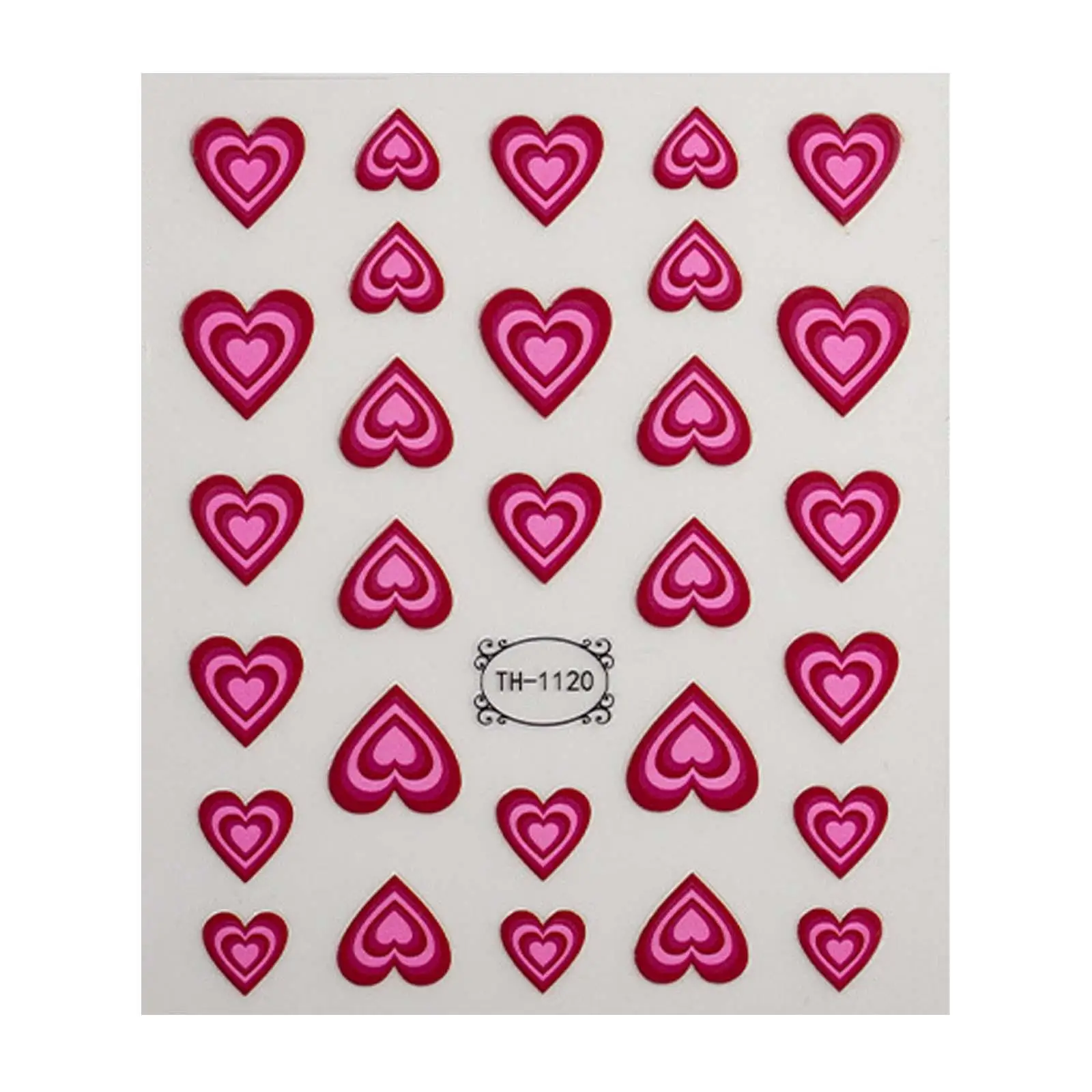 Valentines Day Gifts Heart Love Nail Art Stickers for Acrylic Nail Decoration