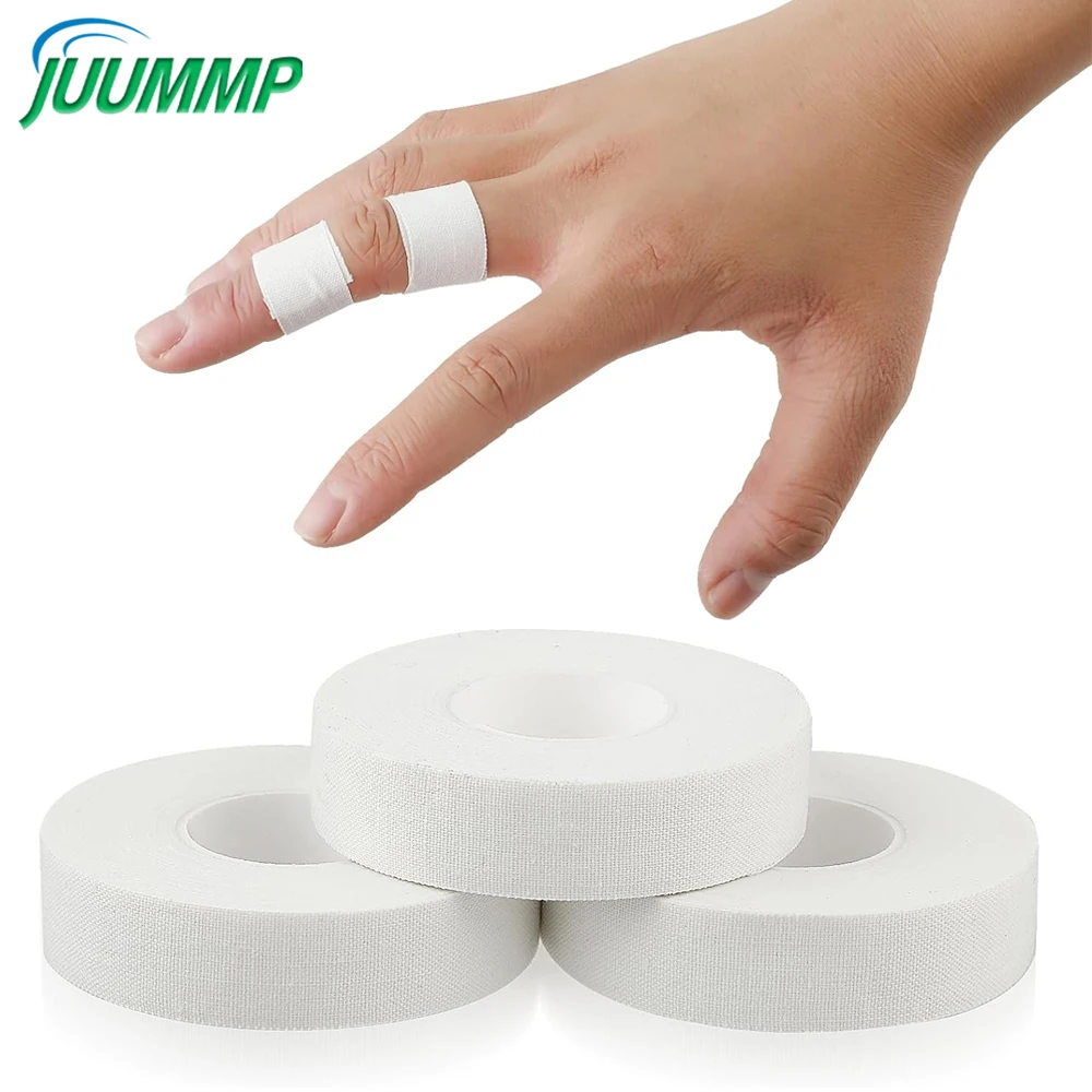 1/3/5Roll White Athletic Finger Tape - Foot Tape - No Sticky Residue & Easy To Tear - for Rock Climbing, Jiu-Jitsu, Grappling