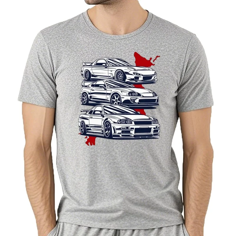 Camiseta con estampado de dibujos animados de Japón para niños, camiseta con inicial D, informal, Unisex, a la moda, g