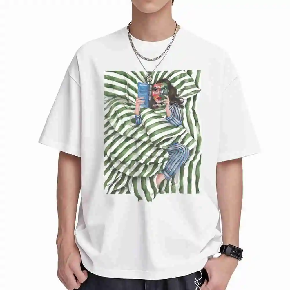 Hello Beautiful Book Short Sleeve Tee 100% Cotton T-Shirt