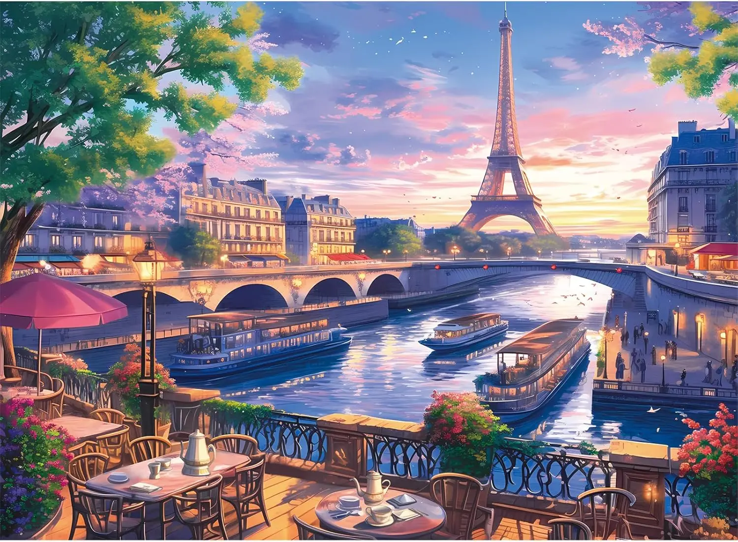 150/300/500/1000 Pieces Puzzles for Adults Paris Tower Adult Puzzle Family Challenging Game Gift for Friends Home Decor