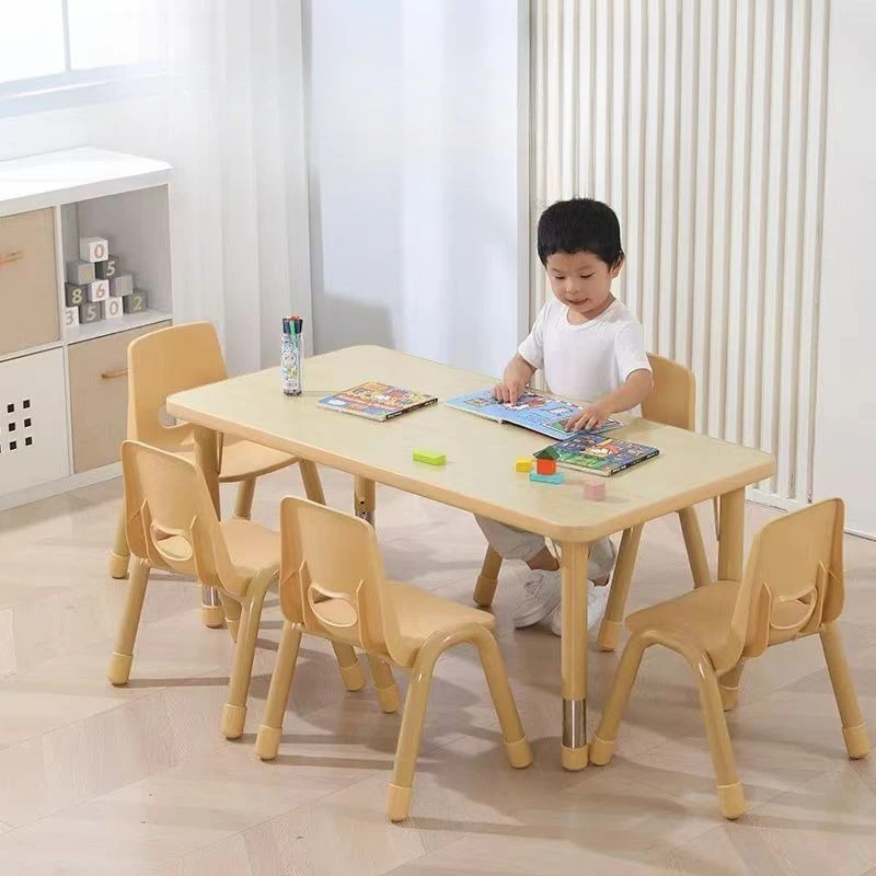 Kindergarten table school student training special solid wood desk art lifting rectangular reading children's tables and chairs