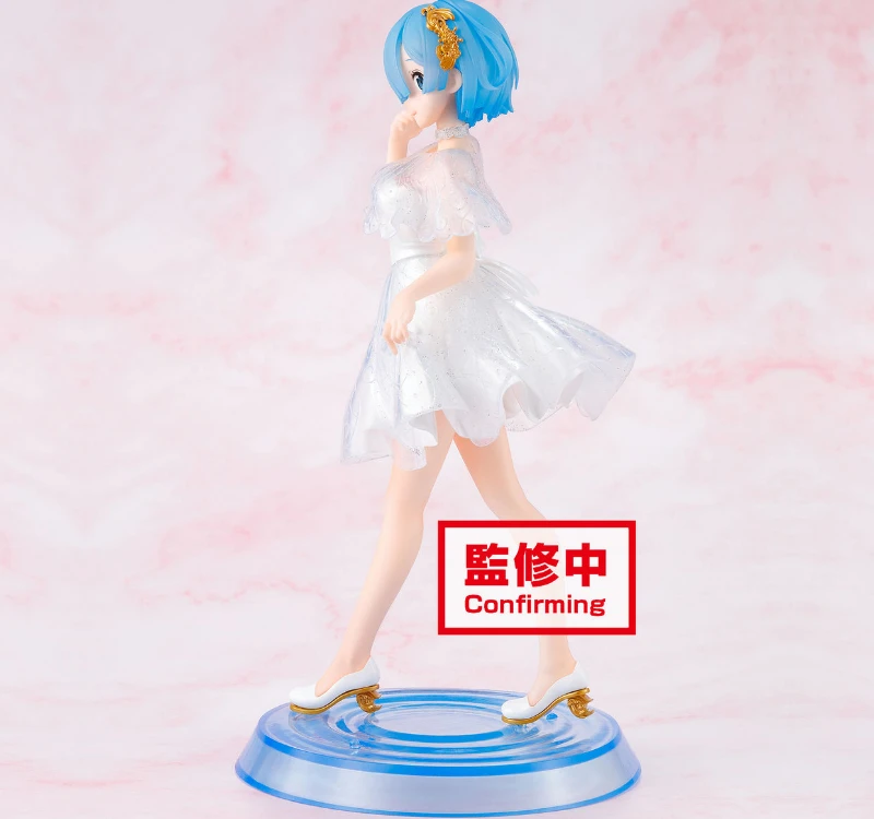 100% original: anime re: zero rem branco vestido 20cm pvc figura de ação anime modelo brinquedos figura coleção boneca presente