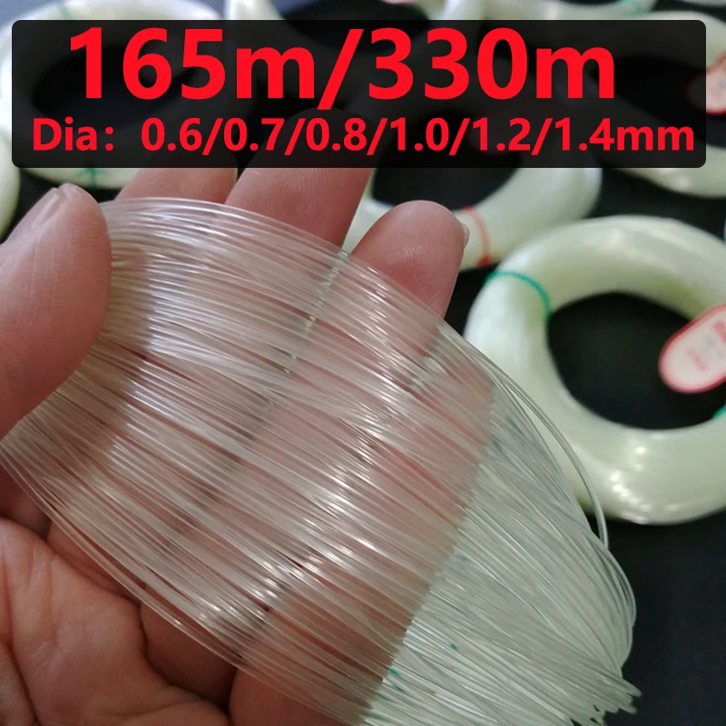 165 m/330 m duży rozmiar żyłka 0.6/0.7/0.8/1.0/1.2/1.4mm nylon monofilament łódź morska akcesoria wędkarskie Pesca