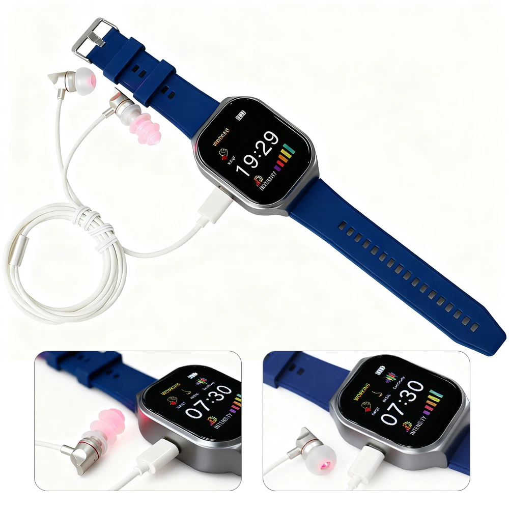 

Rechargeable Laser Infrared Red Light Physiotherapy Wrist Watch 3 In 1 Nasal Cavity Ear Canal Wrist 650nm Cold Laser LLLT Tool