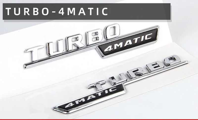 

1 пара наклеек на крыло автомобиля из АБС-пластика, наклейка с эмблемой Turbo 4MATIC для Mercedes Benz A45 C117 CLA 35 45 GLA45 GLE53 AMG, аксессуары