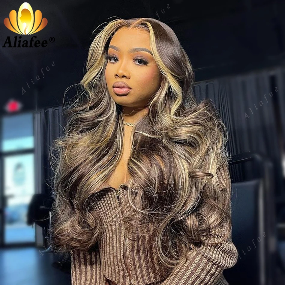 

Highlight Blonde 13X6 hd Body Wave Lace Frontal Human Hair Wigs 180% Pre-plucked Remy Hair 13x4 Lace Front Wig for Women