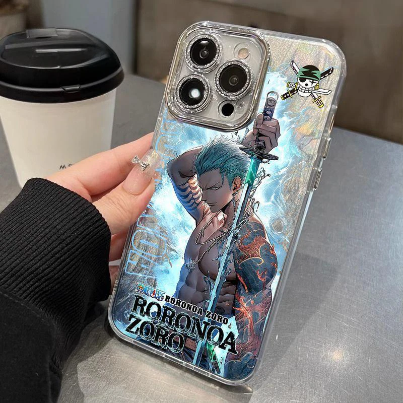 Anime One Piece Roronoa Zoro Handyhülle Cartoon Stoßfeste Schutzhülle für iPhone 17 ProMax 16 15 14 12 11 Perfektes Geschenk für Fans – Detail 5