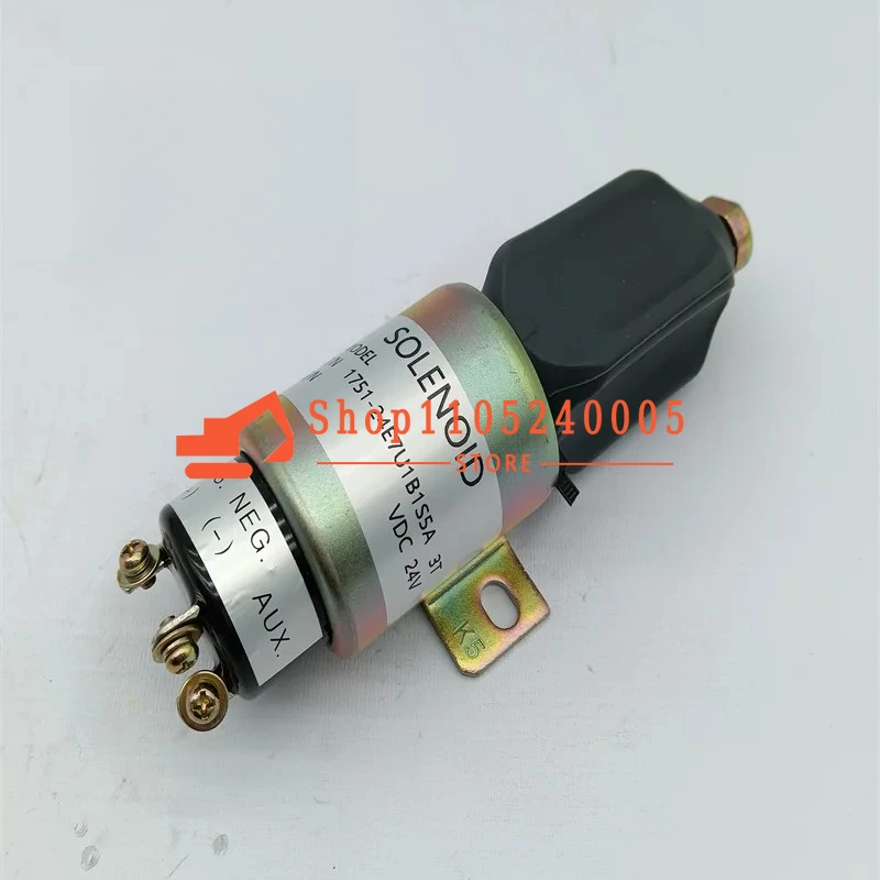 1751-24E7U1B1S5A 3864274 For S6K Engine E200B Excavator 175124E7U1B1S5A  Shutoff Solenoid Valve 1751-2467UIBIS5A