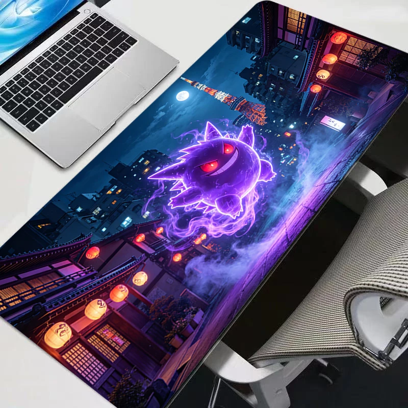 Tapis de souris XXL G-Gengar, motif fleur de cerisier, pour Gamer, tapis de bureau pour clavier et souris, en caoutchouc, pour ordinateur portable