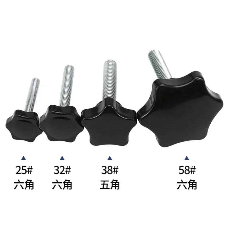 

M4 M5 M6 M8 M10 M12 Plastic Star Knob Nuts / Hand Tightening Plum Handle Screws for Tool-Free Fastening