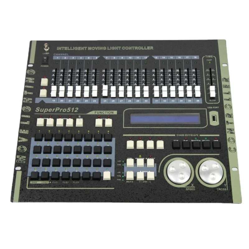 Contrôleur Super Pro 512 DMX 512/1990, Console Standard DJ, Éclairage à Effet de Scène, Faisceau LED, Contrôle à Tête Mobile