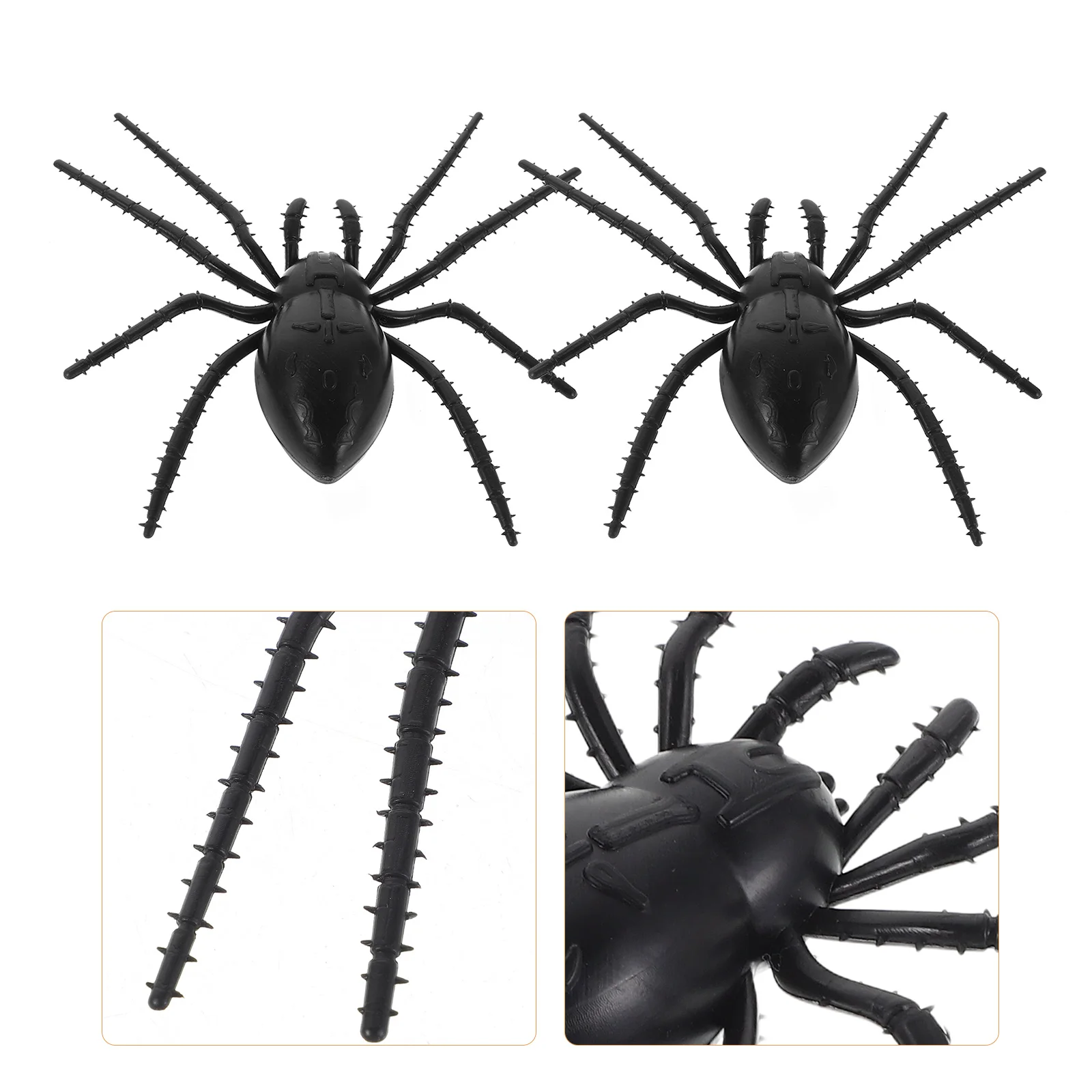 20 pezzi di decorazione ragno grandi ragni in plastica decorazioni realistiche decorano il nero