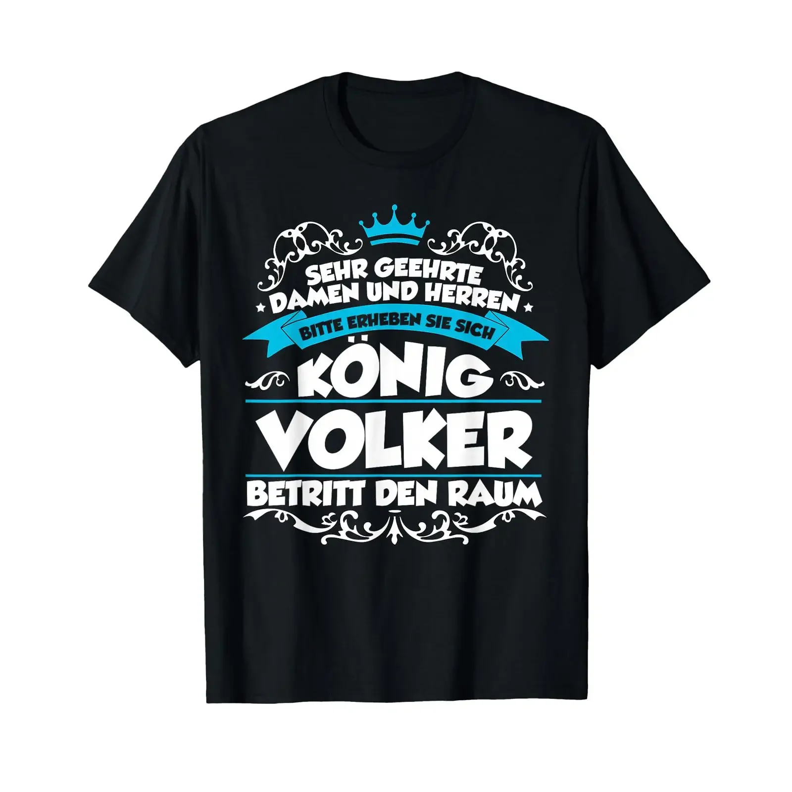 Lieber Damen und Herren, King Volker T-Shirt, Vintage-Waschung, stilvolle, lässige Designerkleidung, vielseitig, unisex, bequem, weich