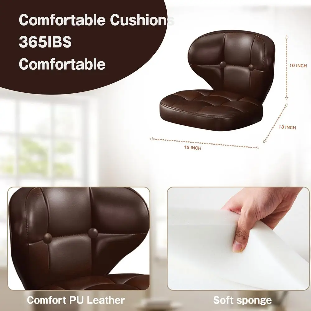 

Набор из 4 регулируемых вращающихся барных стульев с поворотом на 360°, мягкие стулья для кухонного острова с подголовником и подставкой для ног