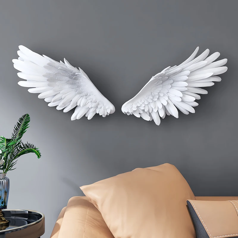 Wall Art Decoration Sculpture, Feather Angel Wings, Luxury, Beautiful TV Background, Pendant, Restaurant, Bedroom