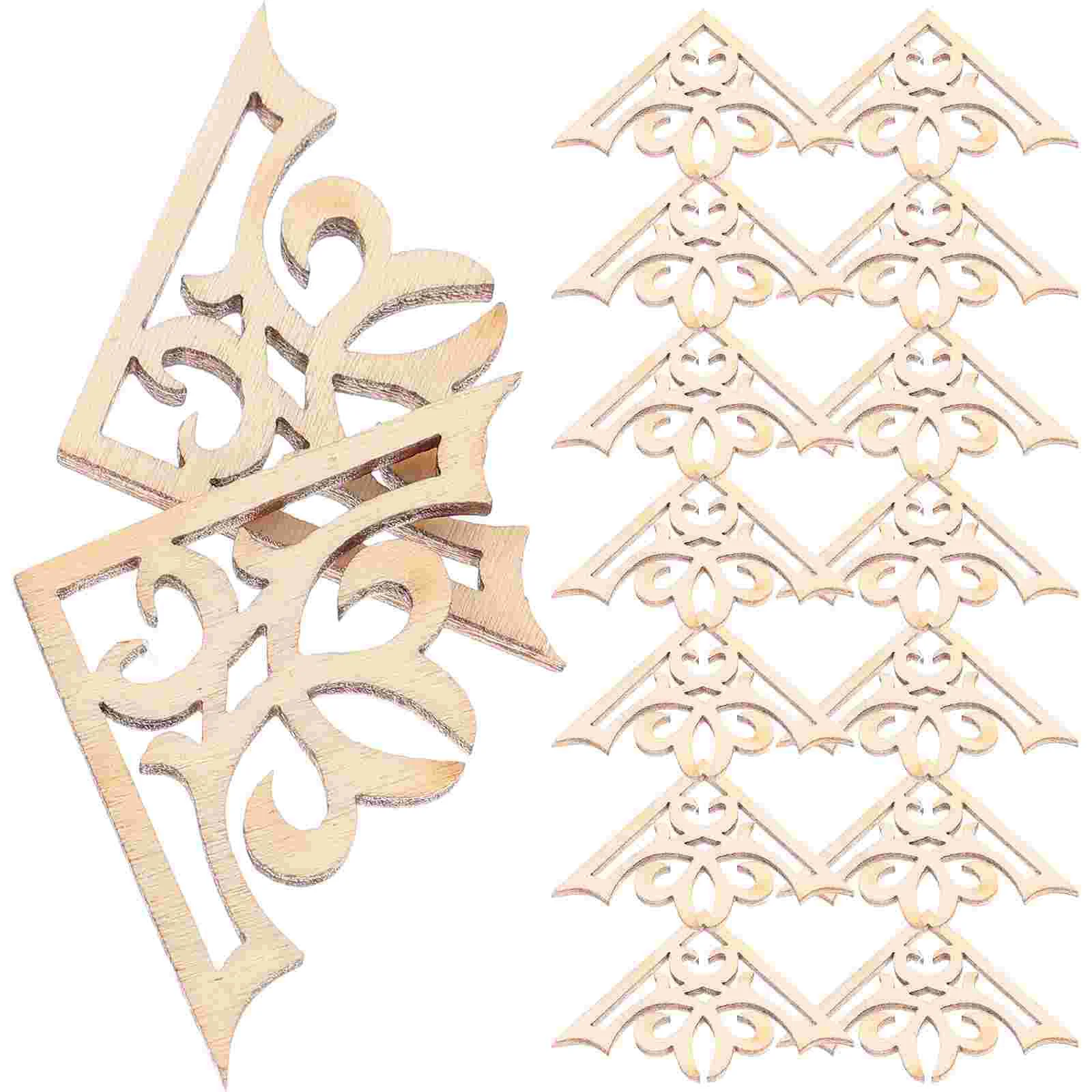 50 Pcs Applique Vintage Decor Furniture Decals Wooden Vanity Carved Decorations