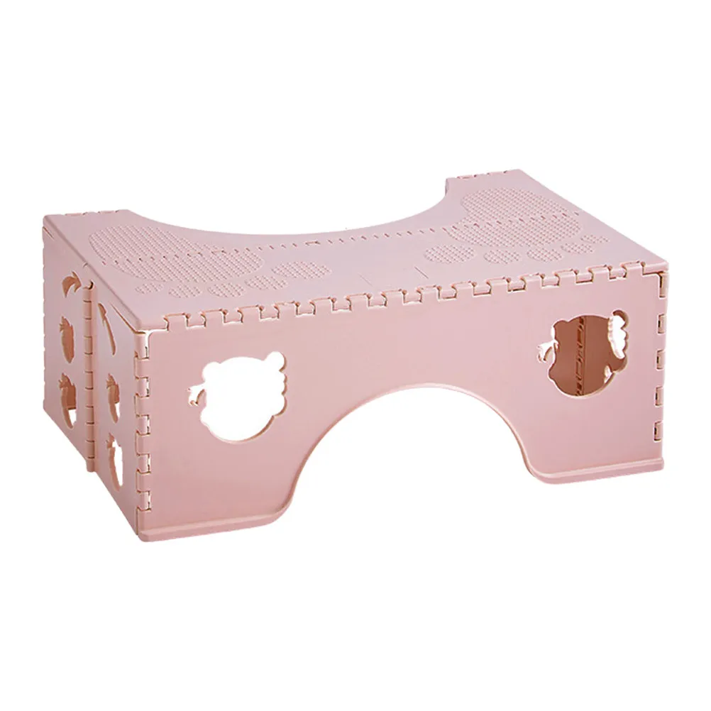 Foldable Toilet Stool for Adults and Kids Anti-Slip Footstool Space-Saving Squatting Design Comfortable Bathroom Stepping Stool